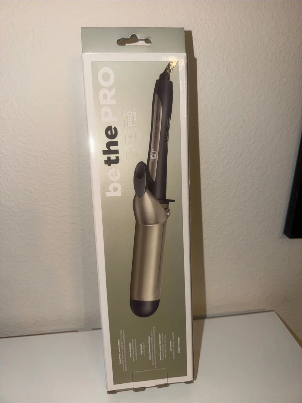InfinitiPro Conair 1 3/4” Tourmaline Ceramic Curling Iron - Champagne/Black